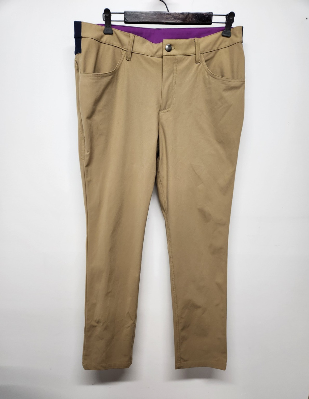 Birddogs Men's Boom For Your Boomstick Slim Chino Pants, Size 34x32, Khaki Tan